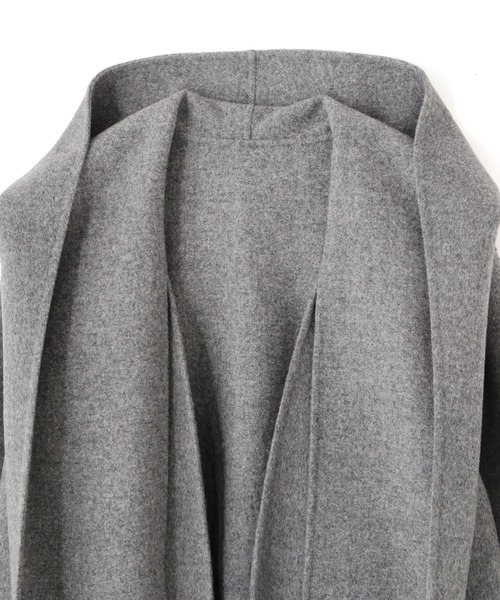 YLEVE（イレーヴ）の「YLEVE / SUPER 100`S WOOL DOUBLE CLOTH HOODED COAT（ダウンジャケット/コート・レディース・グレー/ブラウン・2/1/0）」の16枚目の写真