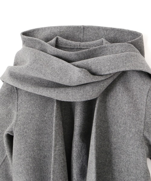 YLEVE（イレーヴ）の「YLEVE / SUPER 100`S WOOL DOUBLE CLOTH HOODED COAT（ダウンジャケット/コート・レディース・グレー/ブラウン・2/1/0）」の17枚目の写真