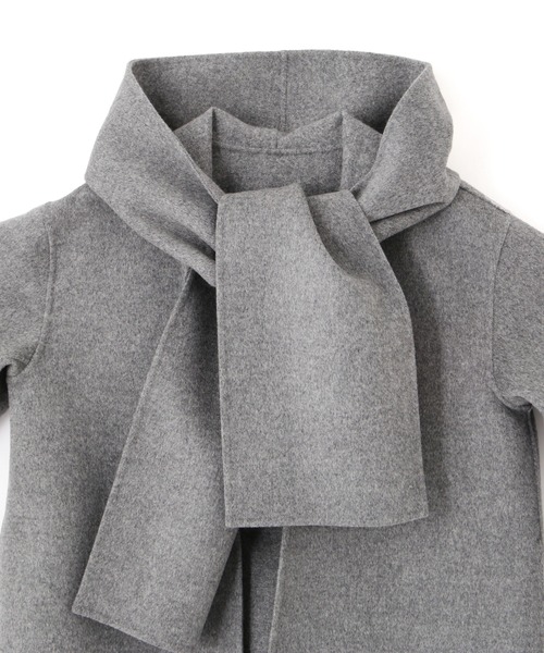 YLEVE（イレーヴ）の「YLEVE / SUPER 100`S WOOL DOUBLE CLOTH HOODED COAT（ダウンジャケット/コート・レディース・グレー/ブラウン・2/1/0）」の18枚目の写真