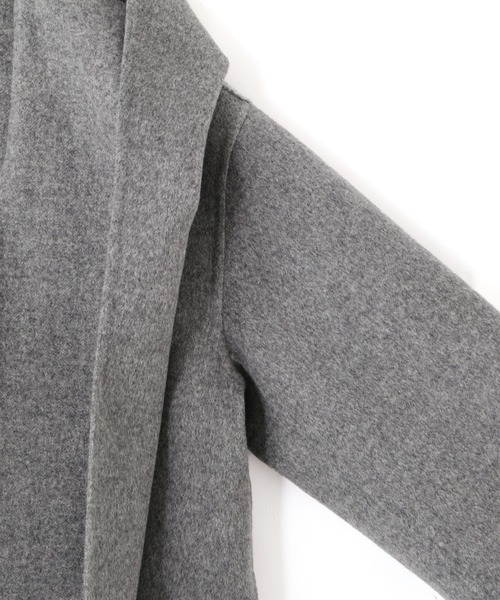 YLEVE（イレーヴ）の「YLEVE / SUPER 100`S WOOL DOUBLE CLOTH HOODED COAT（ダウンジャケット/コート・レディース・グレー/ブラウン・2/1/0）」の19枚目の写真