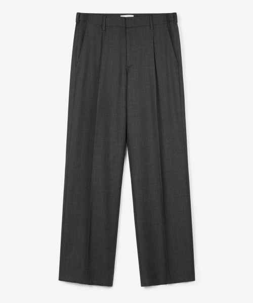 TNGT（ティーエヌジーティー）の「Wool Blend Comfort Semi-Wide Pants (Charcoal) TNPA6F105G2（スラックス・メンズ・その他・90/82/78/86）」の2枚目の写真