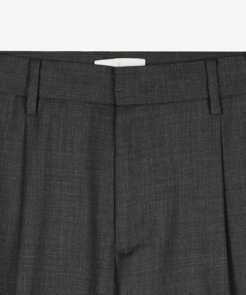 TNGT（ティーエヌジーティー）の「Wool Blend Comfort Semi-Wide Pants (Charcoal) TNPA6F105G2（スラックス・メンズ・その他・90/82/78/86）」の4枚目の写真