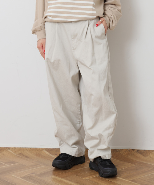 JOURNAL STANDARD LUXE(ジャーナルスタンダード ラックス)の「ヴィンテージツイル タックパンツ(その他パンツ・レディース・ホワイト系その他/ピンク系その他・MEDIUM/SMALL)」の6枚目の写真