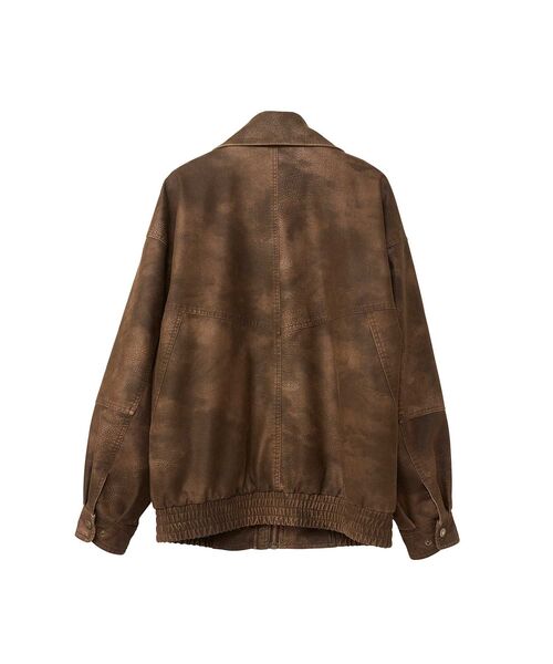 HYSTERIC GLAMOUR（ヒステリックグラマー）の「フェイクレザーブルゾン（ブルゾン・レディース・グレー/ブラウン・FREE）」の3枚目の写真