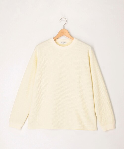 NOLLEY'S LIGHT(ノーリーズライト)の「カノコダブルフェイス ロングスリーブT(Tシャツ/カットソー・メンズ・ライトグレー/ネイビー/オフホワイト・L/M)」の2枚目の写真