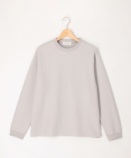 NOLLEY'S LIGHT(ノーリーズライト)の「カノコダブルフェイス ロングスリーブT(Tシャツ/カットソー・メンズ・ライトグレー/ネイビー/オフホワイト・L/M)」の1枚目の写真