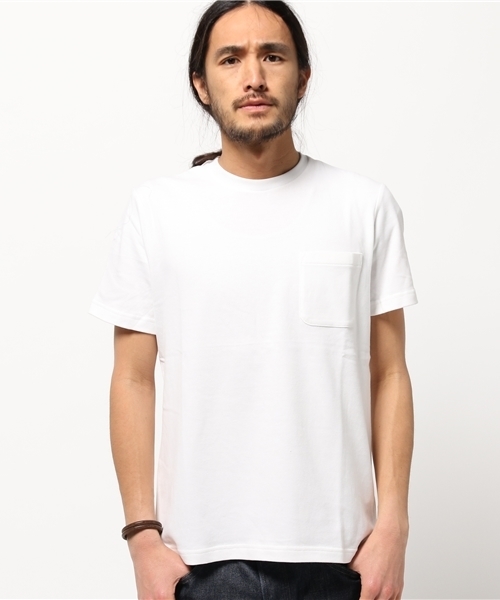 WEGO（ウィゴー）の「WEGO/ヘビーコットンポケットTシャツ（Tシャツ/カットソー・メンズ・ピンク/ホワイト/サックスブルー/ネイビー・LARGE/SMALL/MEDIUM）」の15枚目の写真