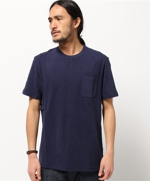 WEGO（ウィゴー）の「WEGO/ヘビーコットンポケットTシャツ（Tシャツ/カットソー・メンズ・ピンク/ホワイト/サックスブルー/ネイビー・LARGE/SMALL/MEDIUM）」の16枚目の写真