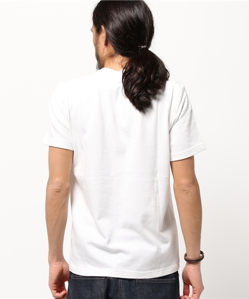 WEGO（ウィゴー）の「WEGO/ヘビーコットンポケットTシャツ（Tシャツ/カットソー・メンズ・ピンク/ホワイト/サックスブルー/ネイビー・LARGE/SMALL/MEDIUM）」の6枚目の写真