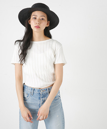 MOUSSY | BACK RIBBON TOPS J(Tシャツ/カットソー)