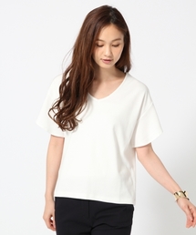 GLOBAL WORK | Vネックフレアスリーブプルオーバー半袖/72235(Tシャツ/カットソー)