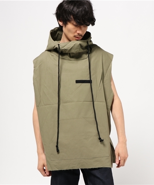 DANKE SCHON(ダンケシェーン)の「DankeSchon/ダンケシェーン/Patch N/S Hoodie(パーカー・メンズ・ブラック/カーキ/ホワイト・FREE)」の3枚目の写真