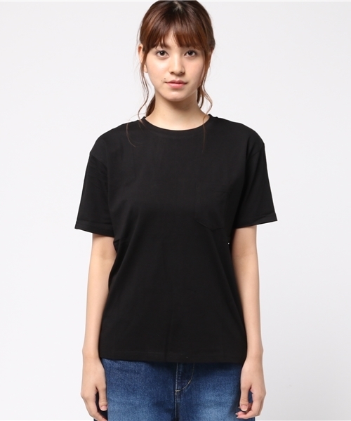 VENCEEXCHANGE(ヴァンスエクスチェンジ)の「カリフォルニアコットン ユルポケT(Tシャツ/カットソー・レディース・ブラック/スカイブルー/オフホワイト/アッシュグレー・MEDIUM)」の5枚目の写真