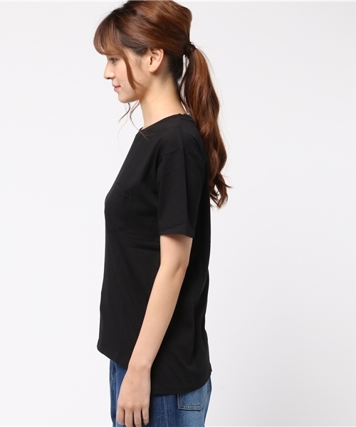 VENCEEXCHANGE(ヴァンスエクスチェンジ)の「カリフォルニアコットン ユルポケT(Tシャツ/カットソー・レディース・ブラック/スカイブルー/オフホワイト/アッシュグレー・MEDIUM)」の6枚目の写真