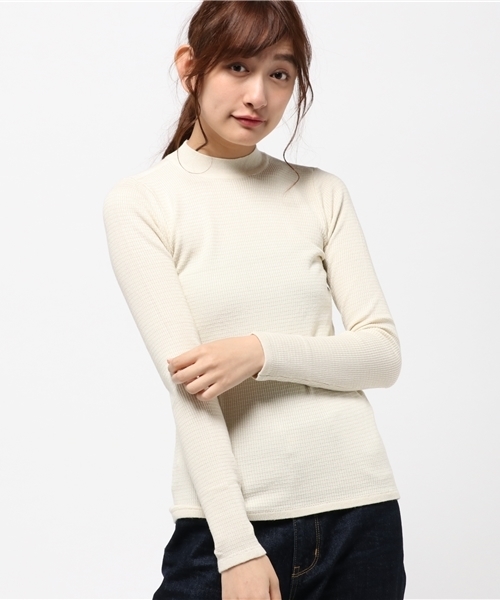 SLY（スライ）の「ストレッチサーマル HG ロンT（ニット/セーター・レディース・ブラック/オフホワイト/ホワイト系その他2/オレンジ系その他/グリーン系その他・1/2）」の13枚目の写真