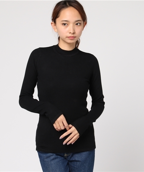 SLY（スライ）の「ストレッチサーマル HG ロンT（ニット/セーター・レディース・ブラック/オフホワイト/ホワイト系その他2/オレンジ系その他/グリーン系その他・1/2）」の15枚目の写真