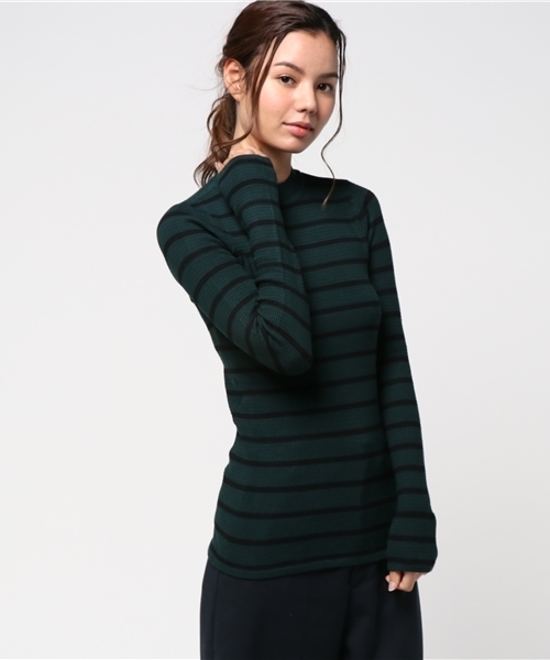 SLY（スライ）の「ストレッチサーマル HG ロンT（ニット/セーター・レディース・ブラック/オフホワイト/ホワイト系その他2/オレンジ系その他/グリーン系その他・1/2）」の16枚目の写真