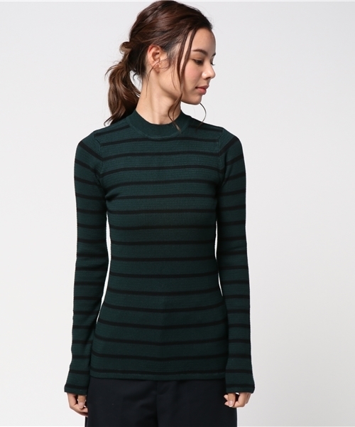 SLY（スライ）の「ストレッチサーマル HG ロンT（ニット/セーター・レディース・ブラック/オフホワイト/ホワイト系その他2/オレンジ系その他/グリーン系その他・1/2）」の6枚目の写真