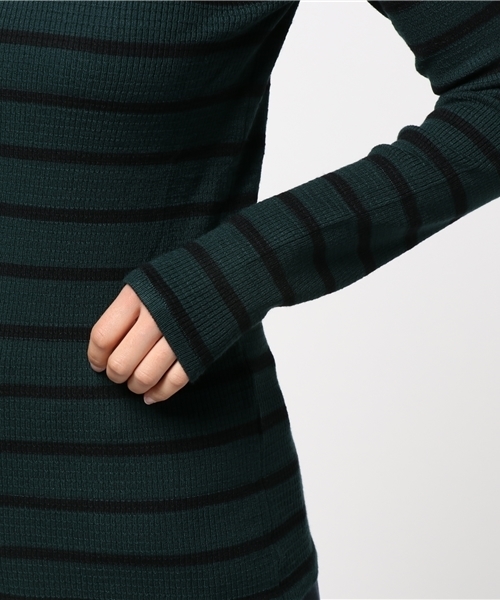 SLY（スライ）の「ストレッチサーマル HG ロンT（ニット/セーター・レディース・ブラック/オフホワイト/ホワイト系その他2/オレンジ系その他/グリーン系その他・1/2）」の10枚目の写真