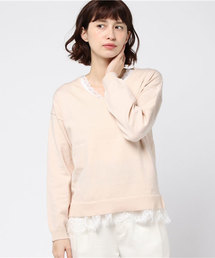 laboratory work | 綿混レースレイヤードツインセット(ニット/セーター)