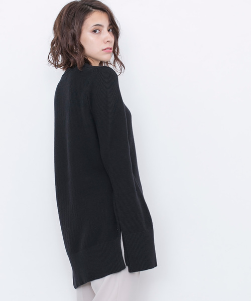STUDIOUS（ステュディオス）の「【STUDIOUS】サイドレースアップニット（ニット/セーター・レディース・ブラック/グレー・1）」の16枚目の写真