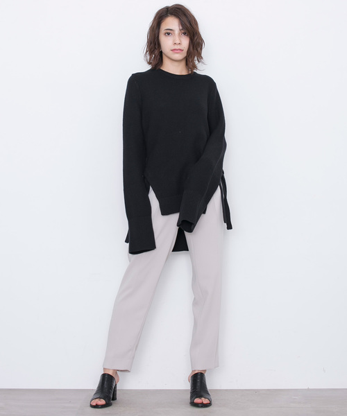 STUDIOUS（ステュディオス）の「【STUDIOUS】サイドレースアップニット（ニット/セーター・レディース・ブラック/グレー・1）」の17枚目の写真