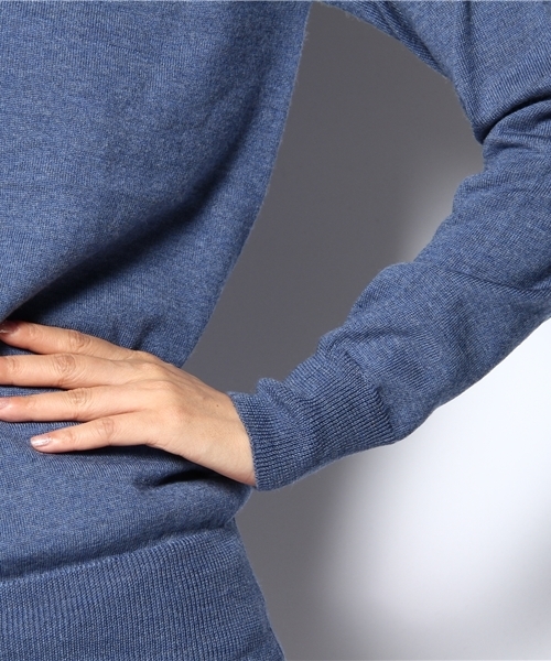 NANO universe（ナノユニバース）の「Basic               Vネック（ニット/セーター・レディース・ベージュ/グレー/ブラック/レッド/ブルー・FREE）」の9枚目の写真