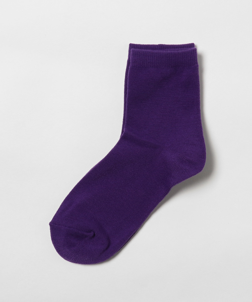 WEGO（ウィゴー）の「WEGO/無地ソックス（ソックス/靴下・レディース・ブラウン/レッド/ダークグリーン/ワイン/ホワイト/パープル/ブラック/ライトグレー/マスタード/ブルー/ダークグレー/キャメル/ネイビー/ブルー系その他・FREE）」の10枚目の写真