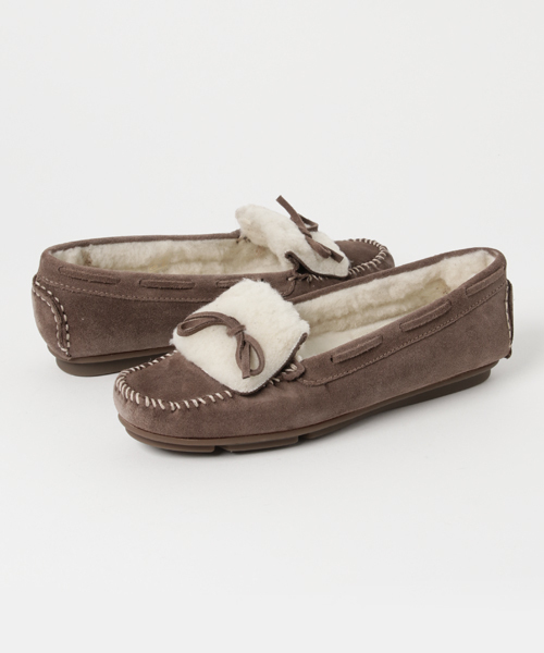 LBC（エルビーシー）の「【GAIMO】ガイモ シープローファー                 （ローファー・レディース・ベージュ/ライトブラウン・LARGE/MEDIUM）」の2枚目の写真