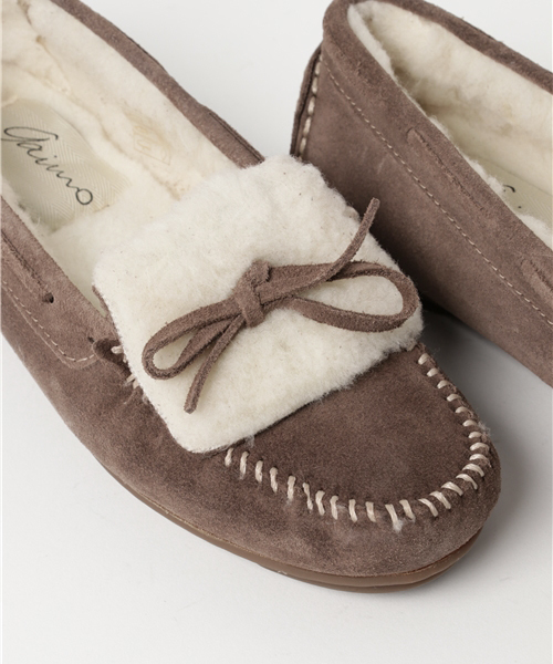 LBC（エルビーシー）の「【GAIMO】ガイモ シープローファー                 （ローファー・レディース・ベージュ/ライトブラウン・LARGE/MEDIUM）」の3枚目の写真