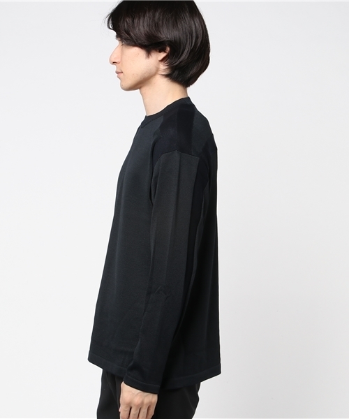 WRAPINKNOT（ラッピンノット）の「【WRAPINKNOT】プレーンニット（ニット/セーター・メンズ・ブラック/カーキ・2/3）」の8枚目の写真