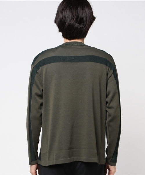 WRAPINKNOT（ラッピンノット）の「【WRAPINKNOT】プレーンニット（ニット/セーター・メンズ・ブラック/カーキ・2/3）」の6枚目の写真