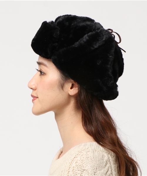 DEAD TOUR TRUCKING(デッドツアートラッキング)の「【DEAD TOUR TRUCKING/ デッドツアートラッキング】ファーフライトキャップ(キャップ・レディース・アイボリー/グレー/ブラック・FREE)」の5枚目の写真