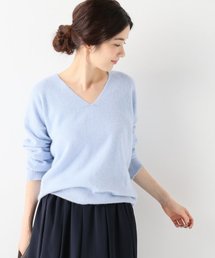 アンゴララメ ニュアンスVネックプルオーバー◆