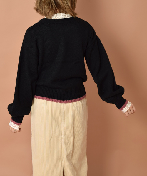 w closet（ダブルクローゼット）の「花柄ジャガード編みニット（ニット