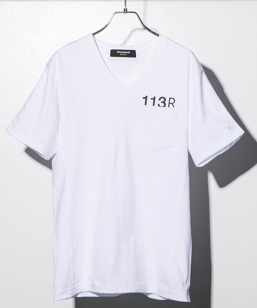 1PIU1UGUALE3 RELAX (ウノピゥウノウグァーレトレ リラックス)の「1PIU1UGUALE3 RELAX(ウノピゥウノウグァーレトレ)デザインプリントポケット付Tシャツ(Tシャツ/カットソー・メンズ・ネイビー/ホワイト/ブラック・X-LARGE/MEDIUM/SMALL/LARGE/XX-LARGE)」の5枚目の写真