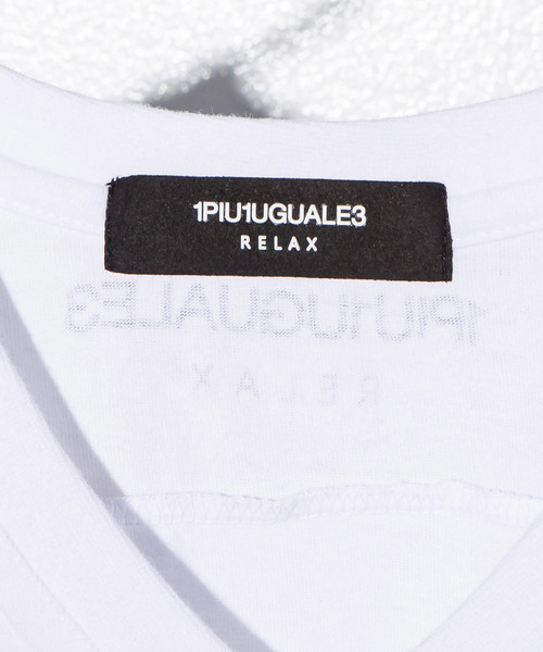 1PIU1UGUALE3 RELAX (ウノピゥウノウグァーレトレ リラックス)の「1PIU1UGUALE3 RELAX(ウノピゥウノウグァーレトレ)デザインプリントポケット付Tシャツ(Tシャツ/カットソー・メンズ・ネイビー/ホワイト/ブラック・X-LARGE/MEDIUM/SMALL/LARGE/XX-LARGE)」の6枚目の写真