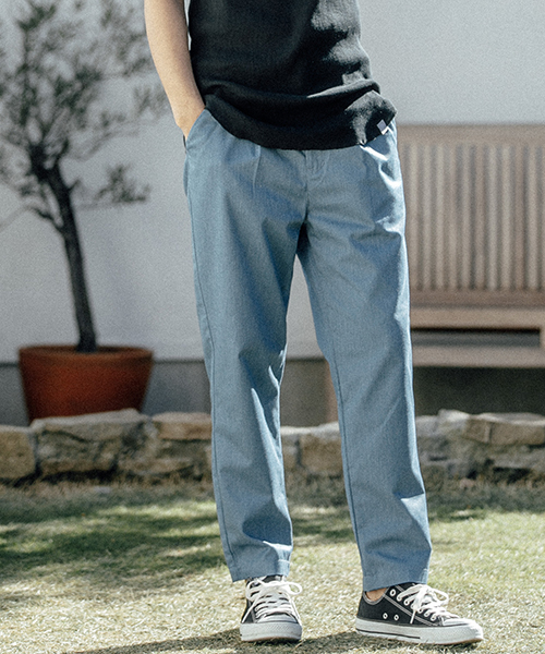 ANGENEHM(アンゲネーム)の「mp5837-Tuck Easy Pants パンツ(その他パンツ・メンズ・ブルー/ブラック/ネイビー・S/M/L)」の3枚目の写真