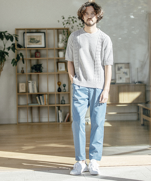 ANGENEHM(アンゲネーム)の「mp5837-Tuck Easy Pants パンツ(その他パンツ・メンズ・ブルー/ブラック/ネイビー・S/M/L)」の7枚目の写真
