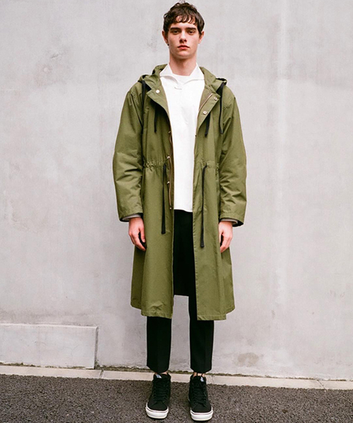 CLANE（クラネ）の「ORVER SIZE MODS COAT（モッズコート・メンズ・ブラック/カーキ・1/2）」の4枚目の写真