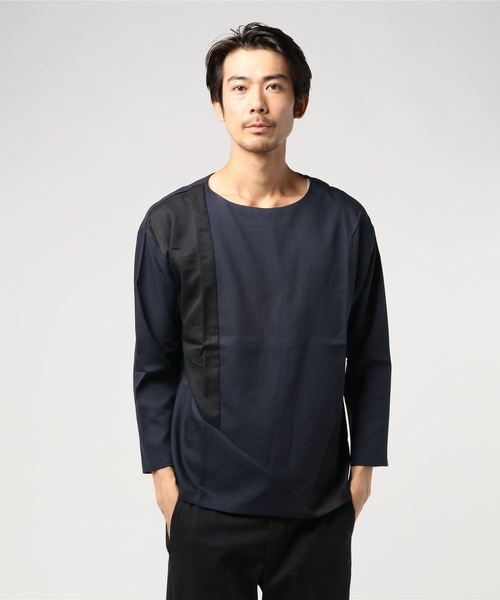 MinoriTY（マイノリティ）の「ブロッキングTRプルオーバーシャツ（シャツ/ブラウス・メンズ・ブラック×グレー/グレー系その他/ブルー系その他・M/L）」の3枚目の写真