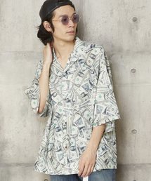 オーバーサイズ総柄開襟アロハシャツ