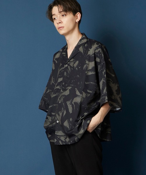 【新品タグ付き】アールアンサー◇シャツブラウス　透け感トップス【L】日本製　黒 URBAN RESEARCH DOORS アーバンリサーチドアーズ レディース