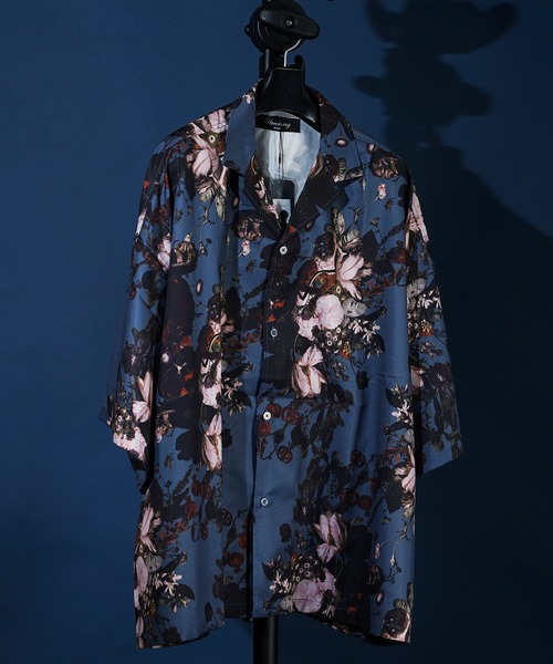 セール】オーバーサイズ総柄開襟アロハシャツ（シャツ/ブラウス
