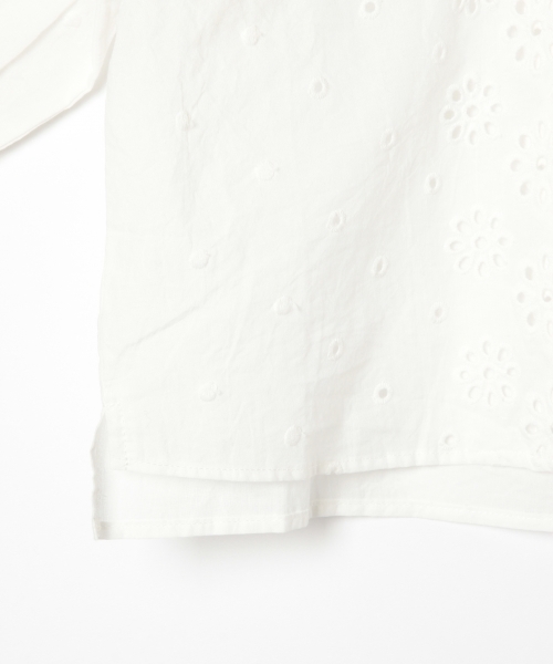 GLOBAL WORK（グローバルワーク）の「【キッズ】スカラップレースブラウス7分袖/779386（シャツ/ブラウス・キッズ・ライトブルー/ホワイト/ネイビー・XX-LARGE/LARGE/MEDIUM/X-LARGE/SMALL）」の9枚目の写真