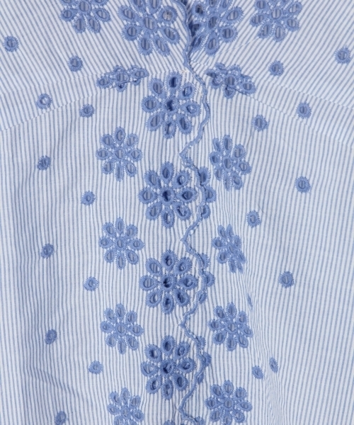 GLOBAL WORK（グローバルワーク）の「【キッズ】スカラップレースブラウス7分袖/779386（シャツ/ブラウス・キッズ・ライトブルー/ホワイト/ネイビー・XX-LARGE/LARGE/MEDIUM/X-LARGE/SMALL）」の12枚目の写真