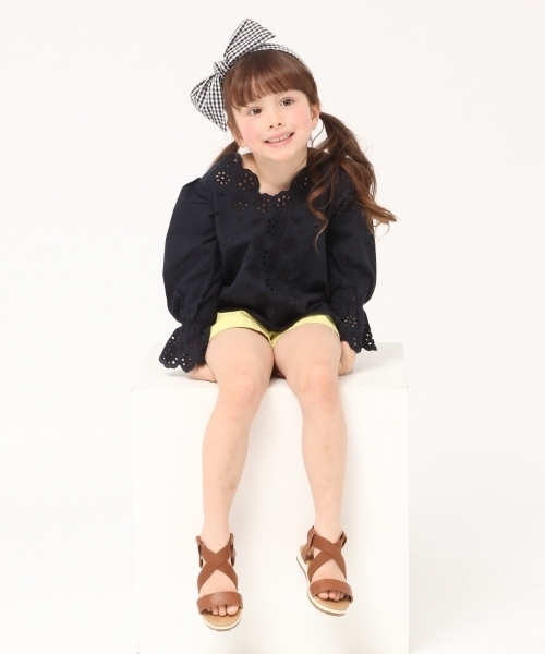 GLOBAL WORK（グローバルワーク）の「【キッズ】スカラップレースブラウス7分袖/779386（シャツ/ブラウス・キッズ・ライトブルー/ホワイト/ネイビー・XX-LARGE/LARGE/MEDIUM/X-LARGE/SMALL）」の17枚目の写真