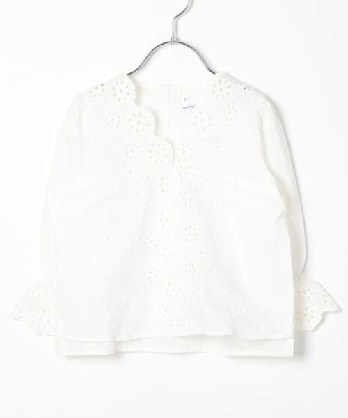 GLOBAL WORK（グローバルワーク）の「【キッズ】スカラップレースブラウス7分袖/779386（シャツ/ブラウス・キッズ・ライトブルー/ホワイト/ネイビー・XX-LARGE/LARGE/MEDIUM/X-LARGE/SMALL）」の18枚目の写真