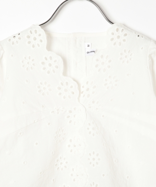 GLOBAL WORK（グローバルワーク）の「【キッズ】スカラップレースブラウス7分袖/779386（シャツ/ブラウス・キッズ・ライトブルー/ホワイト/ネイビー・XX-LARGE/LARGE/MEDIUM/X-LARGE/SMALL）」の22枚目の写真