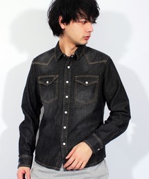 ８(eight) | USED加工 デニムシャツ 長袖シャツ ウエスタンシャツ (シャツ/ブラウス)